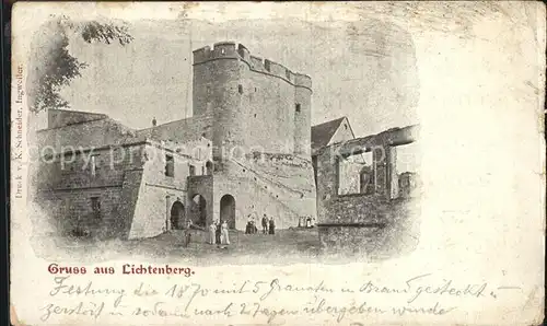 Lichtenberg Saverne Festung Burg Kat. Lichtenberg