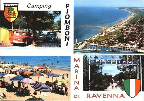 Ravenna Italia Camping Piomboni Fliegeraufnahme Strand Kat. Ravenna