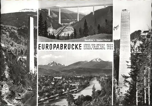 Innsbruck Europabruecke Fliegeraufnahme Kat. Innsbruck