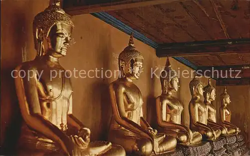 Bangkok gallery of Buddha Statues in Wat Pho  Kat. Bangkok
