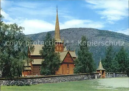 Norge Norwegen Lom stavkirke Kat. Norwegen