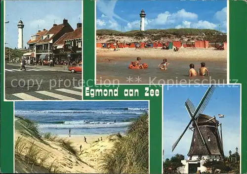 Egmond aan Zee Strand Turm Windmuehle  Kat. Niederlande