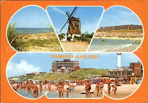 Egmond aan Zee Windmuehle Strand  Kat. Niederlande