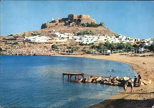 Rhodos Rhodes aegaeis Dorf Linde Akropolis Kat. 