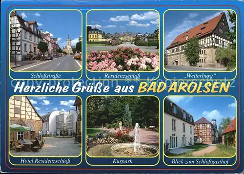 Bad Arolsen Schlossstrasse Residenzschloss Wetterburg Kurpark Hotel Kat. Bad Arolsen