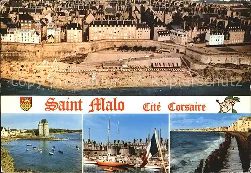 Saint Malo de Phily Stadtansicht Strand Hafen Kat. Saint Malo de Phily