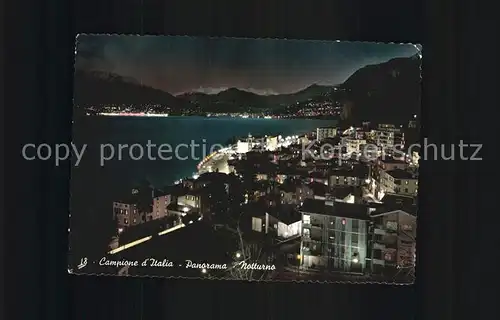 Campione d Italia Panorama Nacht