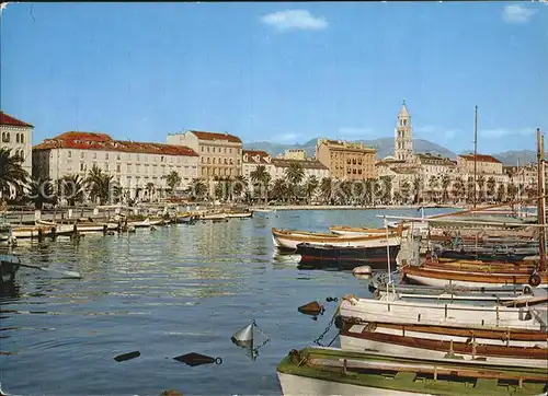 Split Spalato Stadtansicht Hafen Kat. Split