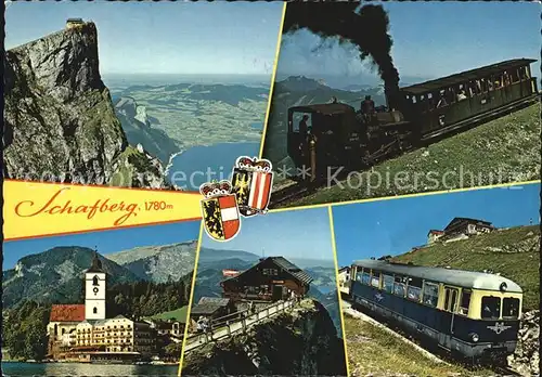 Schafberg Salzkammergut Aussichtsberg Eisenbahn Kirche  Kat. St Wolfgang am Wolfgangsee