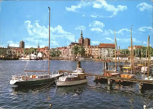 Stralsund Mecklenburg Vorpommern Blick auf Hafen Kat. Stralsund