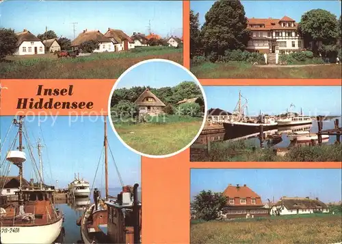 Insel Hiddensee Vitte Kloster Fischerhaeuser Hafen Kat. Insel Hiddensee