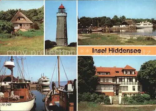 Insel Hiddensee Kloster Fischerhaus Leuchtturm Hafen Kat. Insel Hiddensee