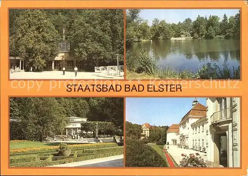 Bad Elster Staatsbad Marienquelle Gondelteich Badecafe Badehaus Kat. Bad Elster