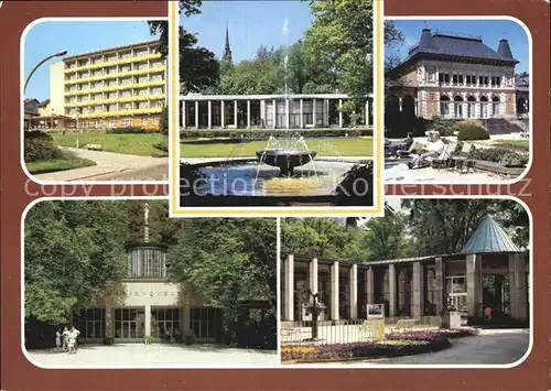 Bad Elster Sanatorium Clara Zetkin Wandelhalle Kurhaus Moritzquelle Marienquelle Kat. Bad Elster