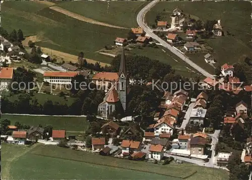 Teisnach Luftbild Pfarrkirche Kat. Teisnach