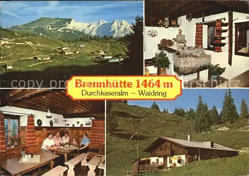 Waidring Tirol Unterkunftshaus Brennhuette Durchkaseralm Kat. Waidring
