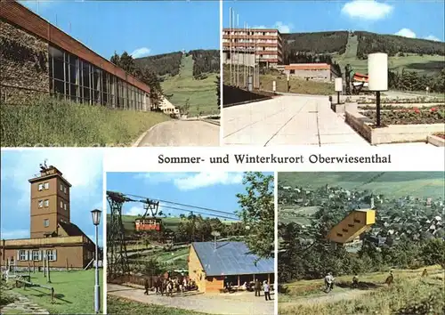 Oberwiesenthal Erzgebirge Hallenschwimmbad vom Erholungsheim Aktivist Wetterwarte auf dem Fichtelberg Drahtseilbahn  Kat. Oberwiesenthal