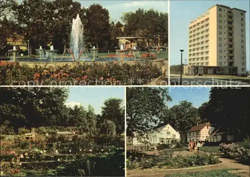 Sangerhausen Suedharz ThomTeilansicht Walkmuehleas Muentzer Platz Hochhaus Rosarium Konsumgaststaet Kat. Sangerhausen