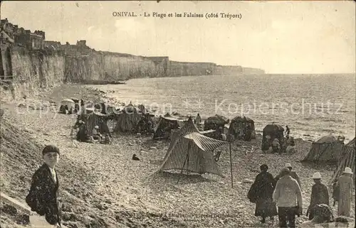 Onival sur Mer La Plage et les Falaises cote Treport