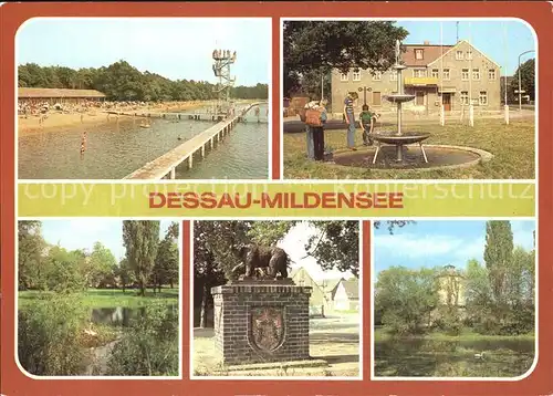 Mildensee Strandbad Adria Konsum Klubgaststaette Schalitzer See Napoleonturm Kat. Dessau Rosslau