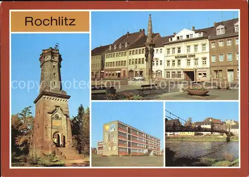 Rochlitz Sachsen Aussichtsturm Platz der Befreiung Hermann Matern Oberschule Kat. Rochlitz