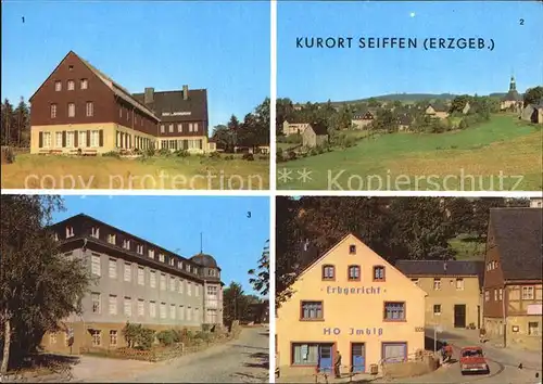 Seiffen Erzgebirge Erholungsheim Berghof Teilansicht Erzgebirgisches Spielzeugmuseum Erbgericht Kat. Kurort Seiffen Erzgebirge