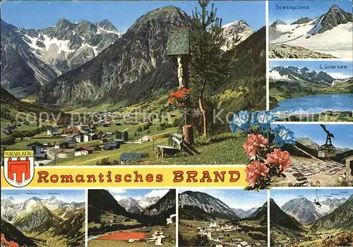 Brand Vorarlberg Teilansicht Scesaplana Luenersee Seilbahn Panorama  Kat. Brand