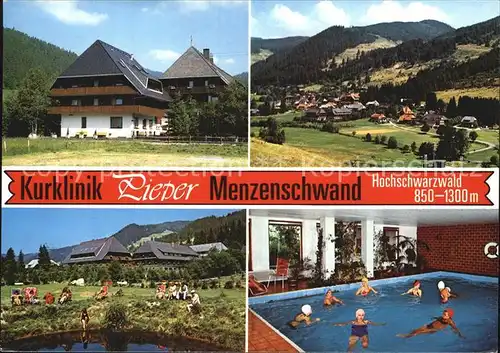 Menzenschwand Kurklinik Pieper Teilansicht Hallenbad  Kat. St. Blasien