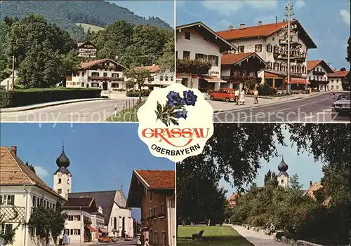 Grassau Chiemgau Stadtansichten Kirche  Kat. Grassau