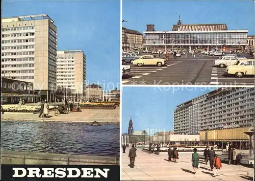 Dresden Interhotels Prager Strasse Kulturpalast Wohnzeile Prager Strasse Kat. Dresden Elbe