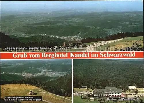 Kandel Breisgau Berghotel Blick auf Waldkirch Rheineben Vogesen Kollnau Pius Bergkapelle