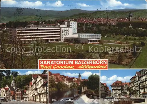Bad Sooden Allendorf Sanatorium Balzerborn Rhenanusplatz Klein Venedig Marktplatz Kat. Bad Sooden Allendorf