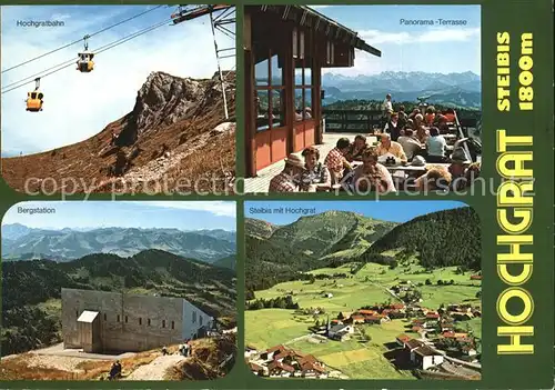 Hochgrat Steibis Hochgratbahn Panorama Terrasse Kat. Bad Hindelang
