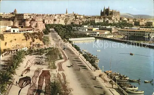 Palma de Mallorca Paseo Maritimo y Catedral Kat. Palma de Mallorca