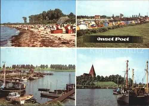 Insel Poel Strand Schwarzer Busch Timmendorf Kirchdorf Hafen Kat. Insel Poel