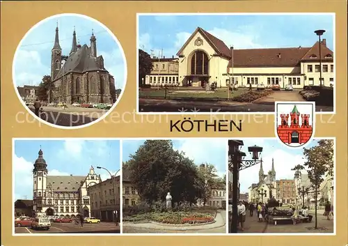 Koethen Anhalt St Jakobskirche Bahnhof Rathaus Joh Seb Bach Gedenkstaette Boulevard Kat. Coethen