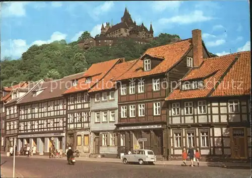 Wernigerode Harz Fachwerkhaeuser Schlossblick Kat. Wernigerode