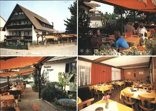 Zell Harmersbach Cafe Restaurant Pension Berger Terrasse Gaststube Kat. Zell am Harmersbach