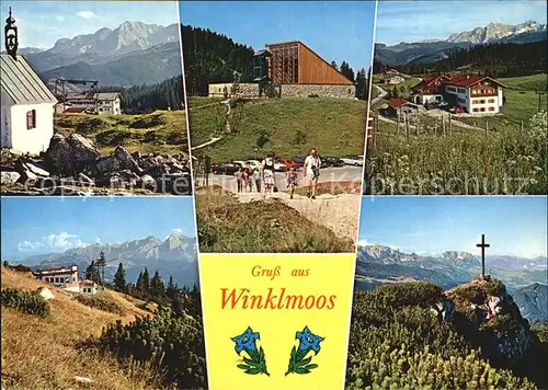 Winklmoos Winkelmoos Winklmoosalm Teilansichten Gipfelkreuz Kat. Reit im Winkl