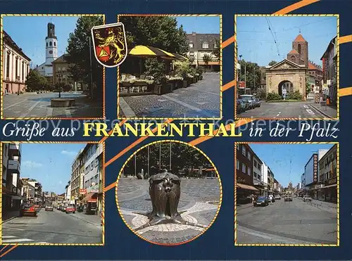 Frankenthal Pfalz Dreifaltigkeitskirche Markt Stadttor Strassenpartien  Kat. Frankenthal (Pfalz)