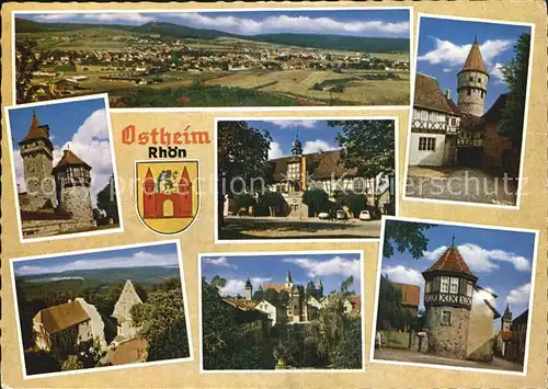 Ostheim Rhoen Panorama Lichtenburg Teilansichten Kat. Ostheim v.d.Rhoen