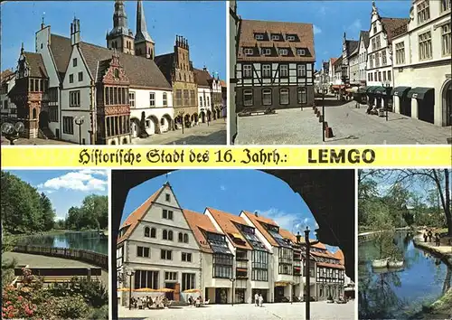 Lemgo Historisches Rathas Mittestrasse Markt Lindenwall Slavertorwall Kat. Lemgo