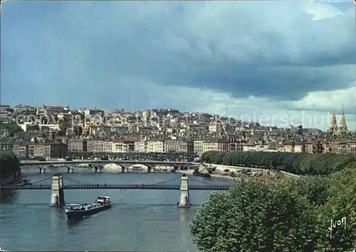 Lyon France La Saone vers la Croix Rousse Kat. Lyon