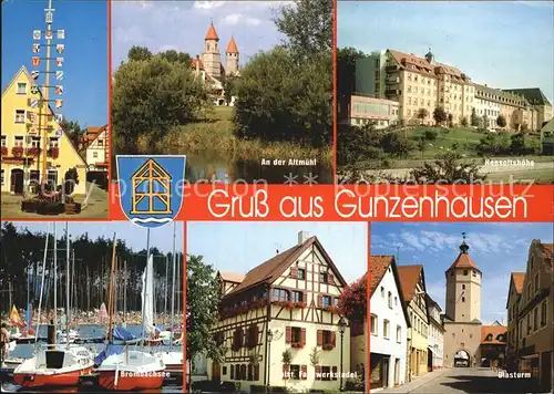 Gunzenhausen Altmuehlsee Schloss Hensoltshoehe Brombachsee Fachwerkstadel Blasturm Kat. Gunzenhausen