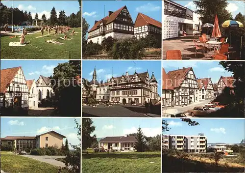 Blomberg Lippe Freibad Burg Terrasse Im Seligen Winkel Rathaus Gr Mauer Jugendherberge Feriendorf DEW Familienerholungsheim AW Kat. Blomberg