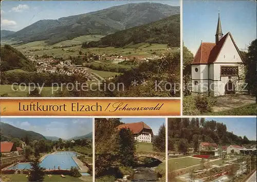 Elzach Panorama Neunlinden Kapelle Schwimmbad Melcherhof Biederbach Kurgarten Kat. Elzach