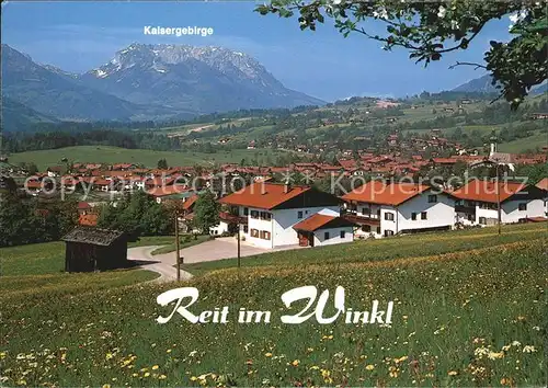 Reit Winkl Panorama mit Kaisergebirge Kat. Reit im Winkl
