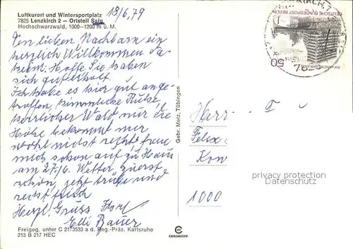 Saig Schwarzwald Fliegeraufnahme Kat. Lenzkirch