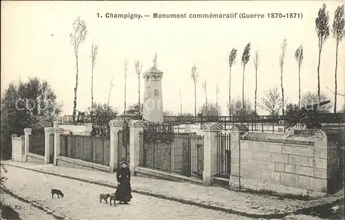 Champigny sur Marne Monument commemoratif Guerre 1870 1871 Kat. Champigny sur Marne