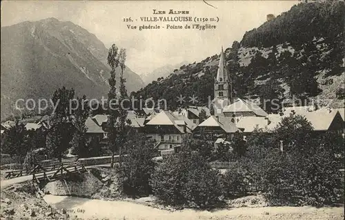 Vallouise Vue generale Pointe de l Eygliere et les Alpes Kat. Vallouise